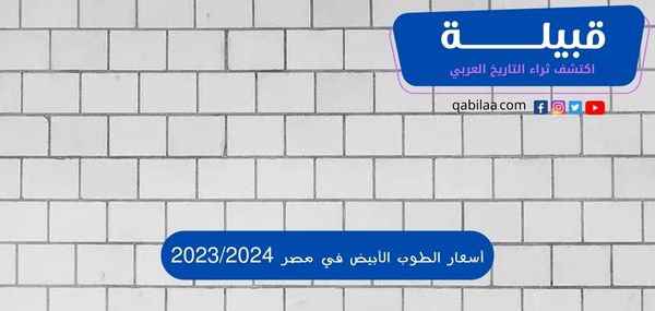 أسعار الطوب الأبيض في مصر 2023/2024