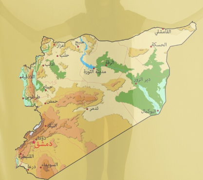خريطة سوريا 