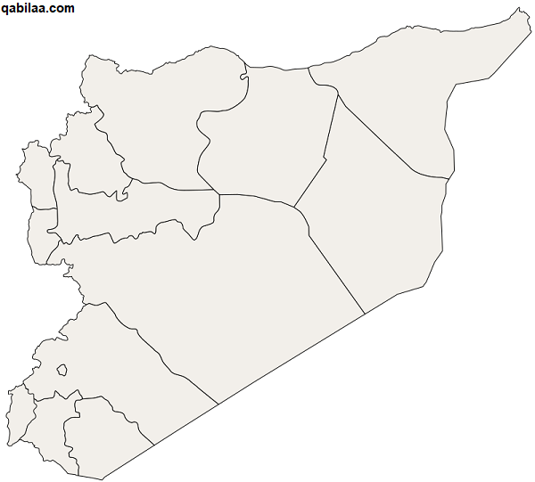 خريطة سوريا بالمدن كاملة صماء
