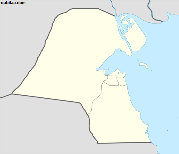 خريطة الكويت بالمدن كاملة صماء