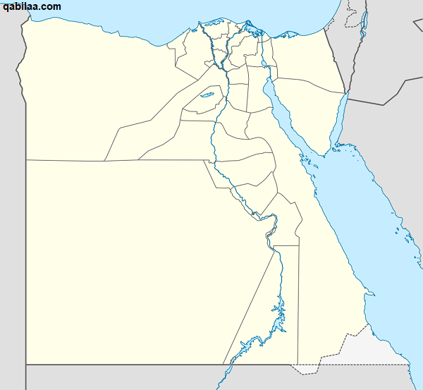 خريطة مصر بالمدن كاملة صماء