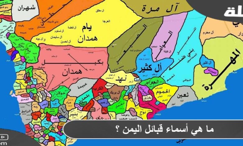 ما هي أسماء قبائل اليمن الشمالي والجنوبي ؟