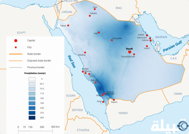 خريطة المياه الجوفية في السعودية