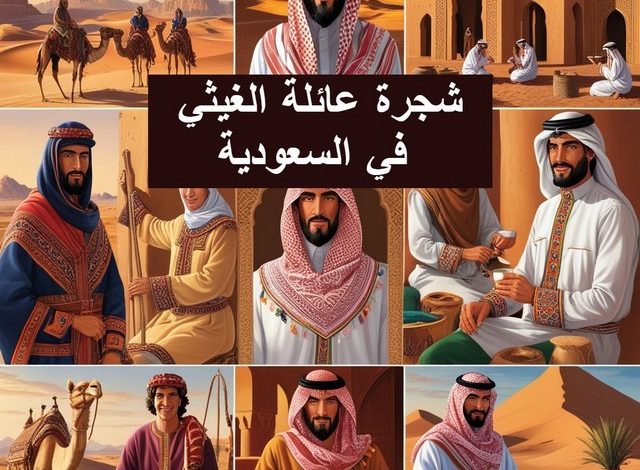 شجرة عائلة الغيثي في السعودية ؛ ومكان التواجد للعائلة عائلة الغيثي